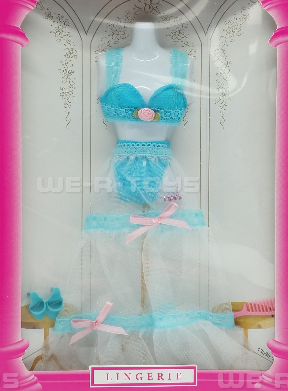 Barbie Fashion Avenue Lingerie #18092 Blue Satin Underclothes