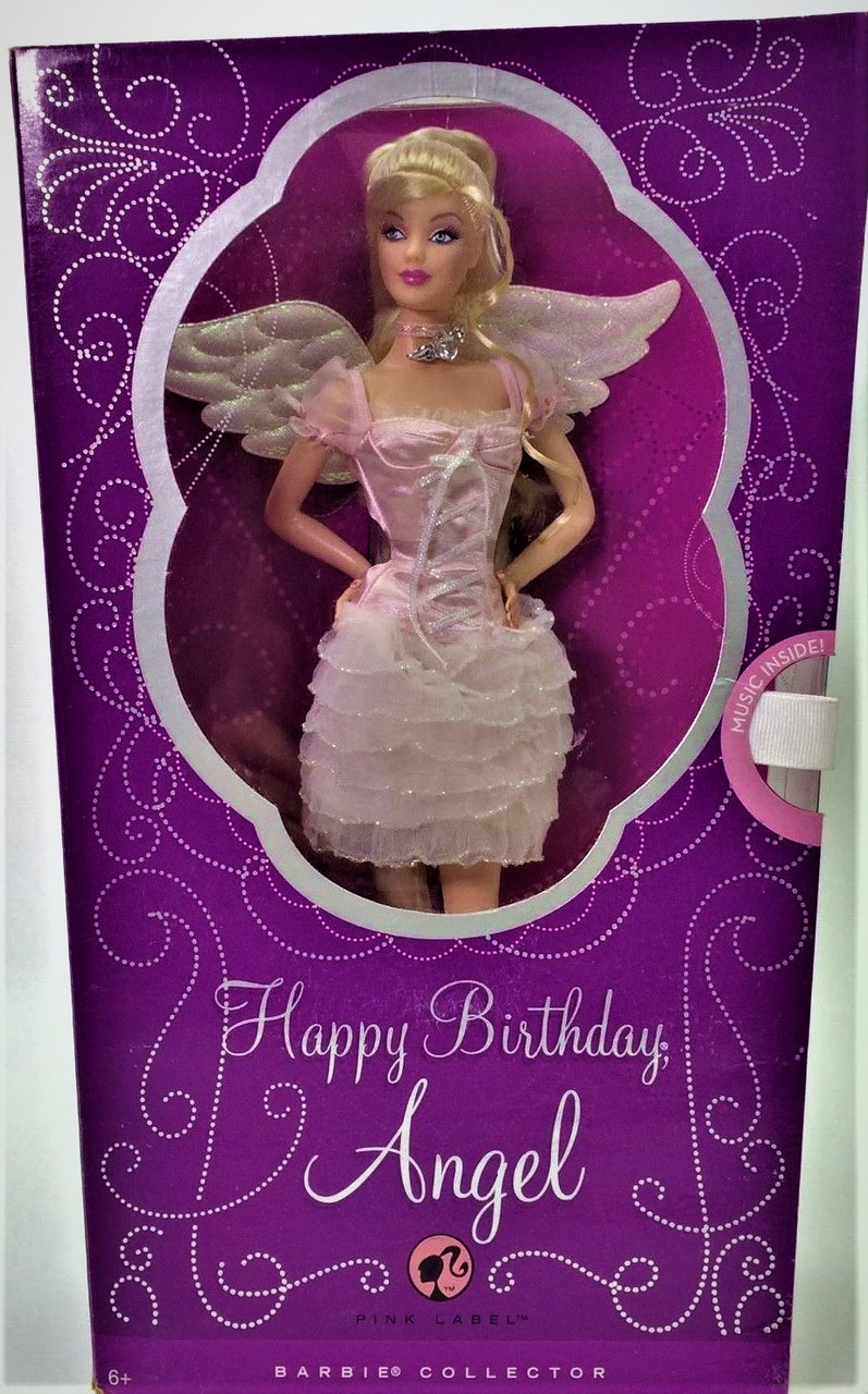 Happy Birthday Angel Barbie Doll Pink Label 2008 #N2439