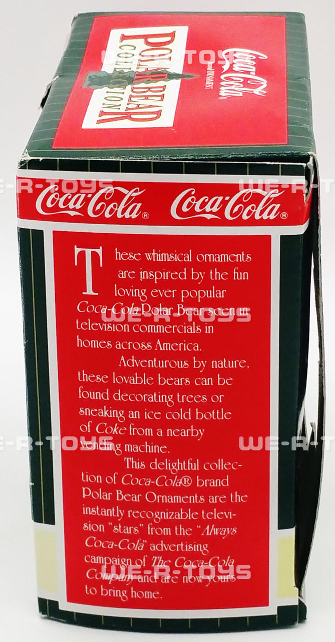 CocaCola Polar Bear Collection Sledding Polar Bear Ornament Coke 1996