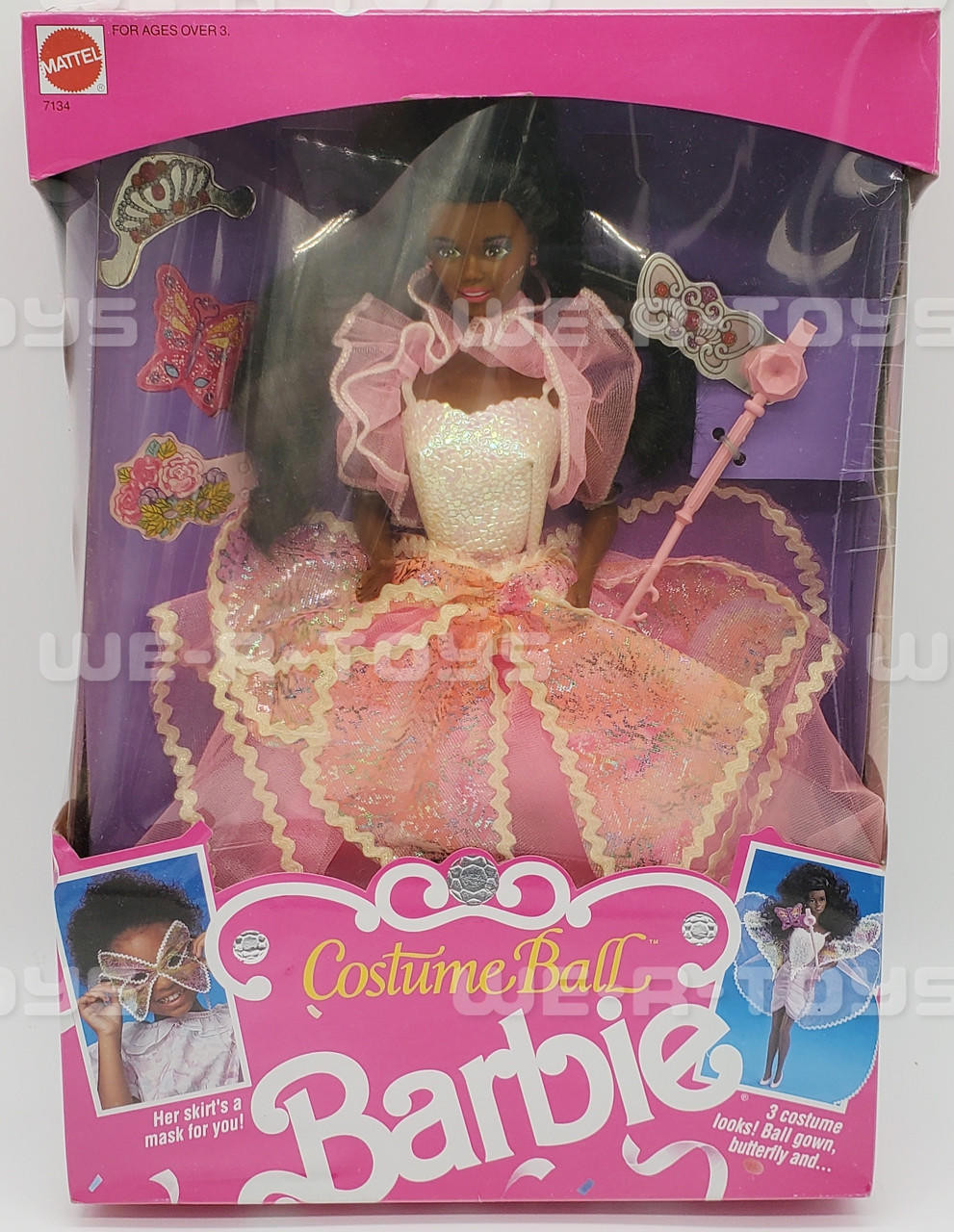 Costume Ball Barbie Doll 1990 Mattel 7123 WeRToys