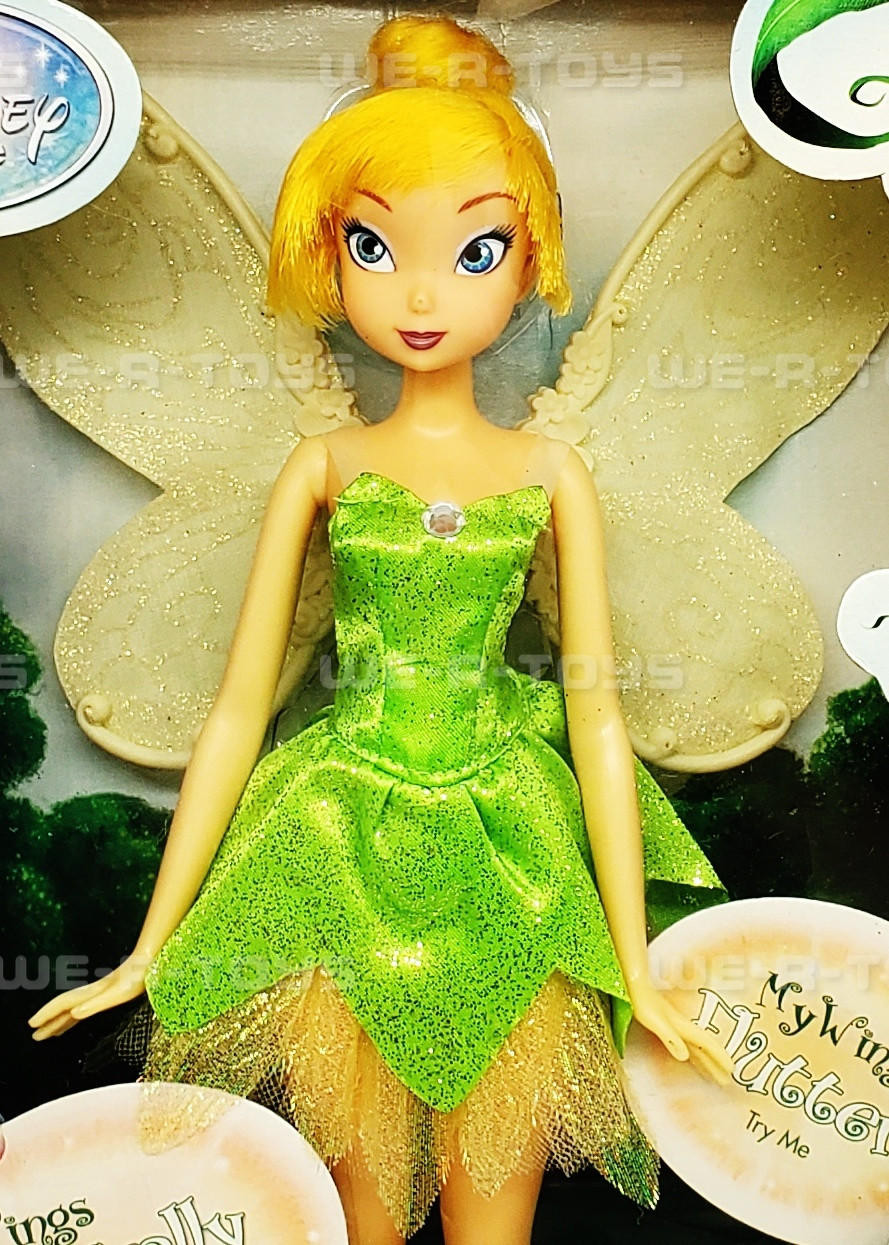Disney Fairies Fluttering TinkerBell Doll Disney Store NEW WeRToys