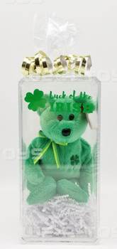 Beanie Baby Dublin St. Patrick's Day Gift Bear in Gift Wrapped Display w/ Tag