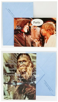 Star Wars Greeting Cards Lot of 2 ShoeBox Birthday Cards 1994 Hallmark NEW
