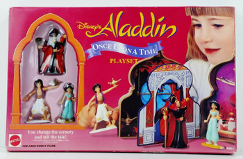 Disney's Aladdin Once Upon A Time Playset Jasmine Aladdin Jafar Mattel 5301 NEW