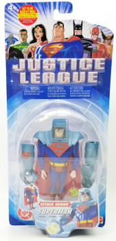 Justice League 2003 Superman Action Figure with Attack Armor Mattel B4963 NRFP