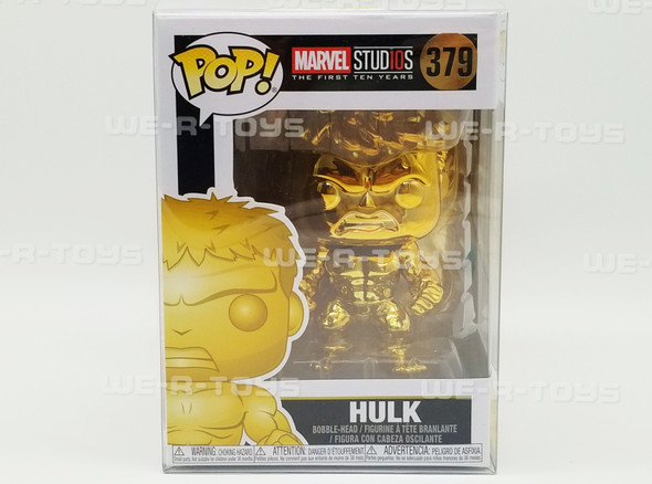 Marvel Avengers Gold Hulk Bobble-Head First 10 Years Funko Pop 379 NRFB