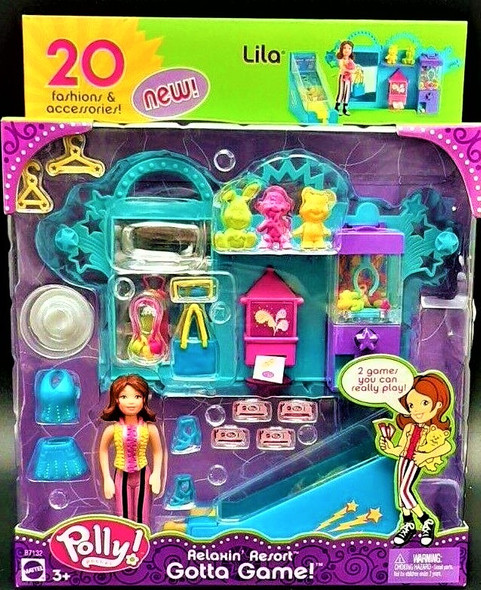 Polly Pocket Lila Relaxin Resort Gotta Game with 20 Fashions and Accessories