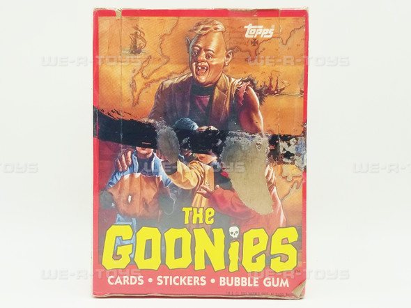 Topps The Gonnies Box of 36 Cards Stickers Bubble Gum Sealed Packets 1985