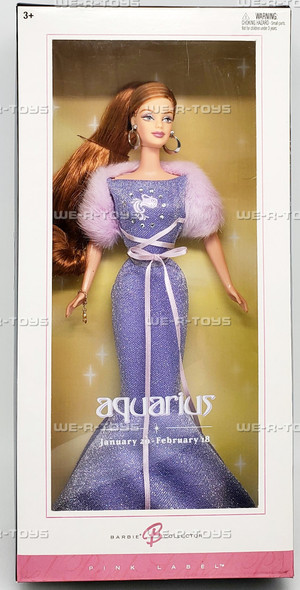 Aquarius Barbie Doll Pink Label Barbie Collector 2004 Mattel C6238 NEW