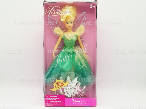 Disney Princess Enchanted Tinker Bell Doll & Crown Disney Store Exclusive NRFB