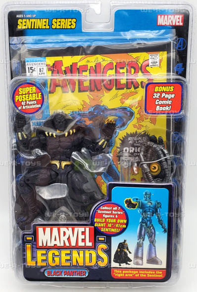 Marvel Legends Sentinel Series Black Panther Action Figure 2005 Toy Biz NRFP