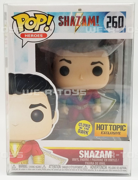 Funko Pop Heroes Shazam! No. 260 Vinyl Figure DC Comics Hot Topic Exclusive NRFB