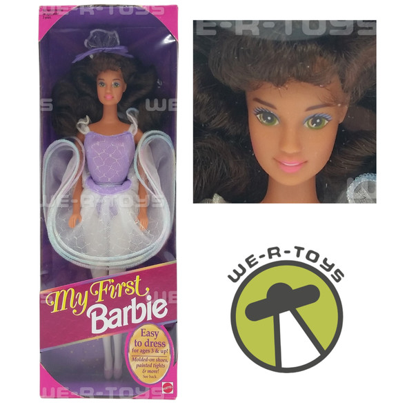 My First Barbie Doll Brunette Ballerina Easy To Dress 1993 Mattel 11341 NEW (2)