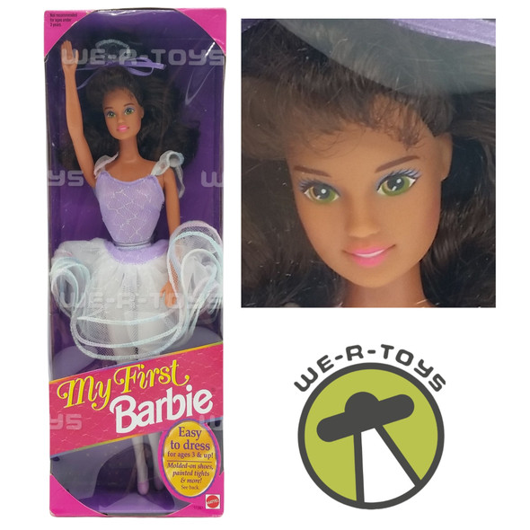 My First Barbie Doll Brunette Ballerina Easy To Dress 1993 Mattel 11341 NEW