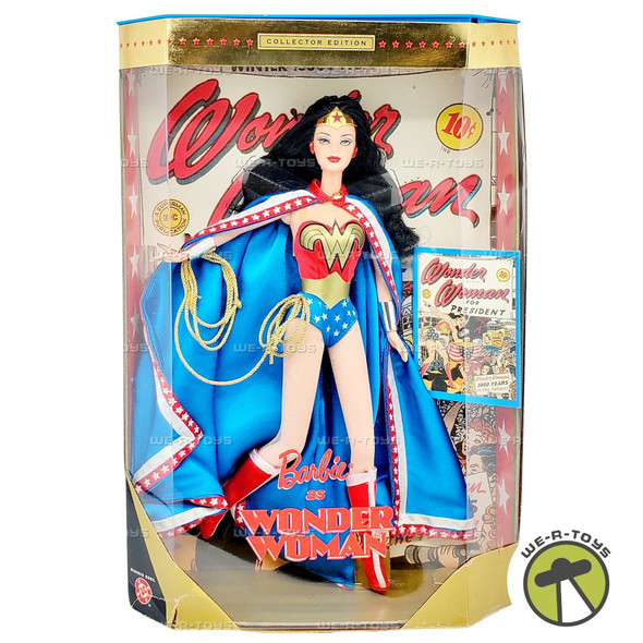 Barbie as Wonder Woman Doll Warner Bros DC 1999 Mattel 24638
