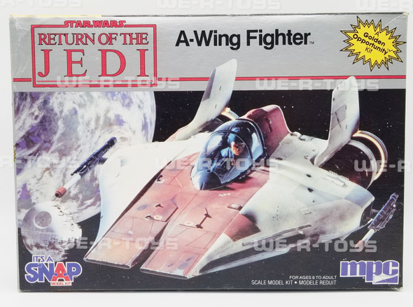 Star Wars Return of the Jedi A-Wing Fighter Model Kit It's A Snap MPC 1983 USED