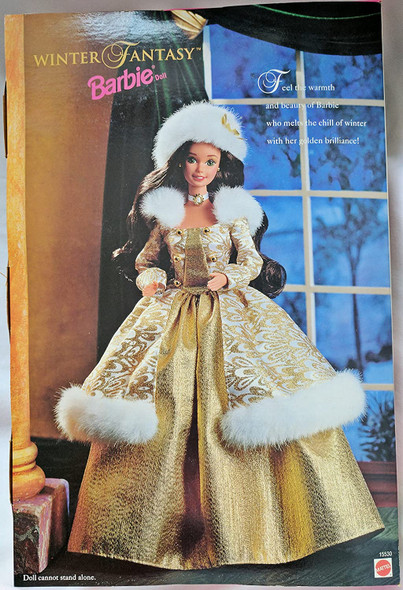 1995 Winter Fantasy Barbie Doll Brunette Special Edition Sam's Club Exclusive