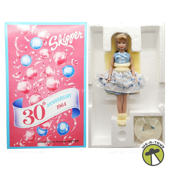 Barbie 30th Anniversary Skipper Porcelain Doll Limited Edition 1993 Mattel