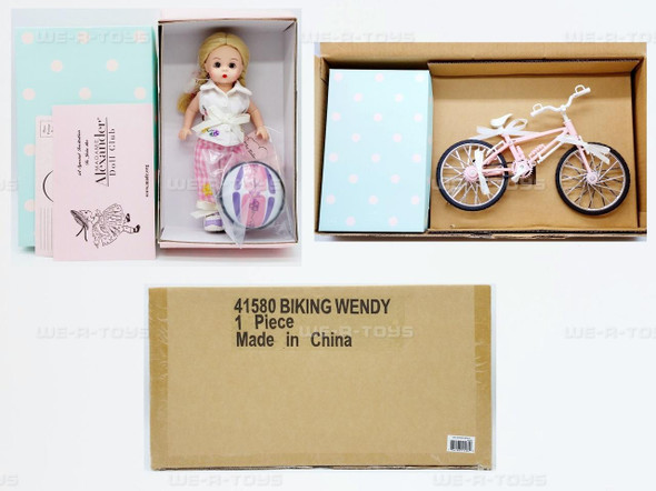 Madame Alexander Bike Riding Wendy Set 8 Doll With Bicycle No 41580 NEW