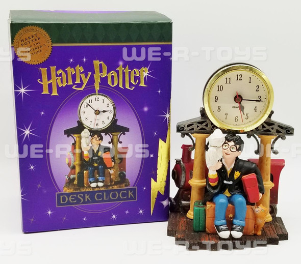 Harry Potter and the Sorcerers Stone Desk Clock 2000 Warner Bros Store USED