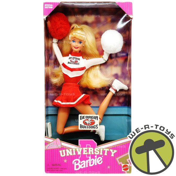 University Barbie Georgia Bulldogs Cheerleader Special Edition 1996 Mattel 17192