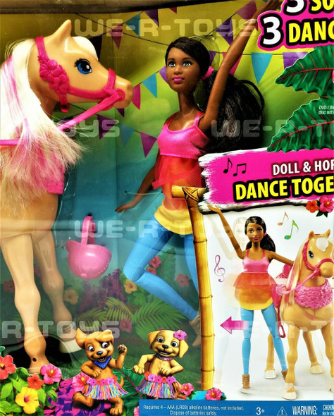 Barbie Dancin Fun Horse and Doll Gift Set African American 2015 Mattel #FCD55