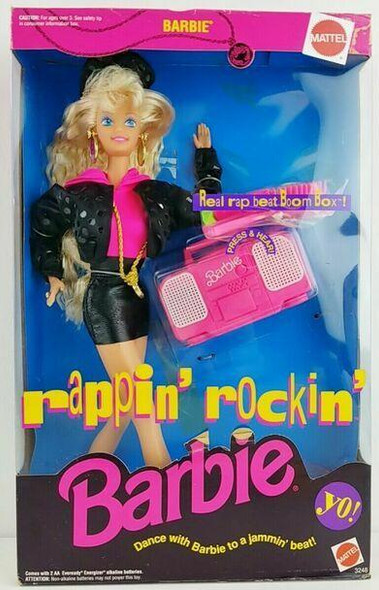 Barbie 1991 Rappin Rockin Barbie Doll Mattel 3248