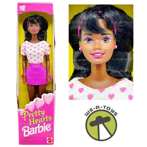 Pretty Hearts Barbie Doll African American 1995 Mattel 14474