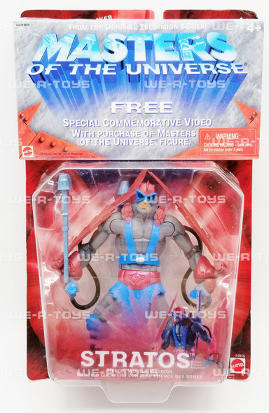 Masters of the Universe MOTU Stratos Action Figure 2001 With VHS NEW