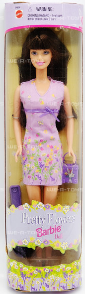 Pretty Flowers Barbie Doll Brunette Fashion Avenue Series 1999 Mattel 24654 NRFB