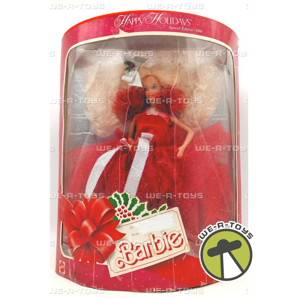 Barbie Happy Holidays 1988 Barbie Doll Special Edition Mattel No. 1703 Blonde