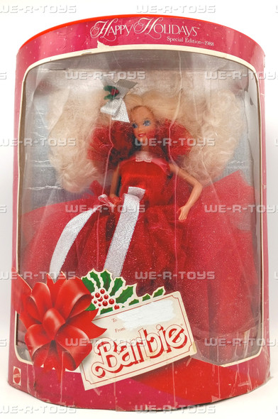 Barbie Happy Holidays 1988 Barbie Doll Special Edition Mattel No. 1703 Blonde