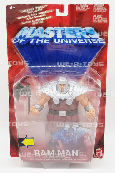 Masters of the Universe Ram Man Action Figure Silver Armor Mattel No. 55576 NEW
