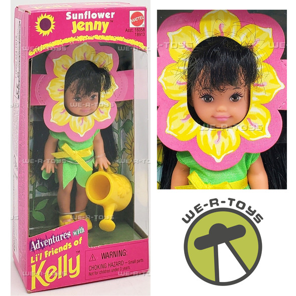 Barbie Adventures with Li'l Friends of Kelly Sunflower Jenny Doll 1998 Mattel