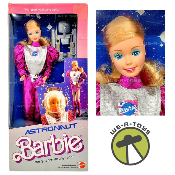 Barbie Astronaut Doll with Sparkly Skirt and Tights 1985 Mattel #2449