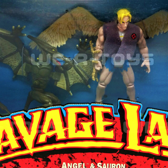 Marvels X-Men Savage Land Series Angel and Sauron Action Figure Set 1997 Toy Biz