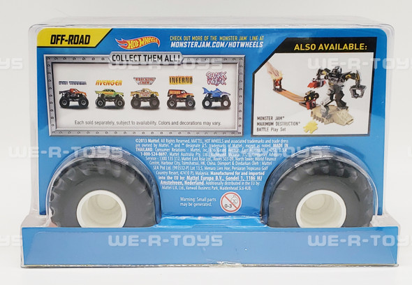 Hot Wheels Monster Jam Shark Wreck 2013 Mattel Vehicle No CCB02 NRFB