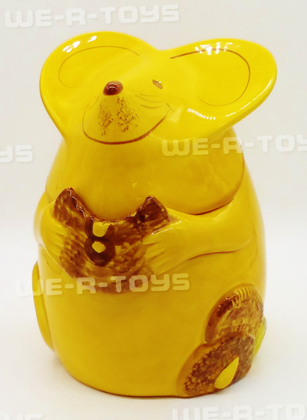 Treasure Craft Compton California Yellow Mouse Cookie Jar Made In USA USED