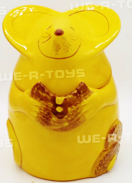 Treasure Craft Compton California Yellow Mouse Cookie Jar Made In USA USED