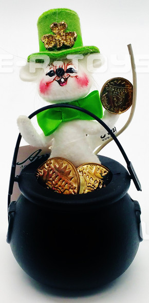 Annalee Mobilitee Dolls 2007 Pot O Gold Mouse 3" Wired Doll No 168207 MINT