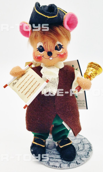 Annalee Mobilitee Dolls 2005 Town Crier Mouse 6" Wired Doll No 981905