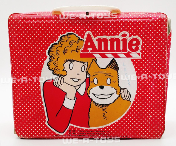 Annie and Sandy Plastic Lunchbox and Thermal Cup Aladdin 1981 USED