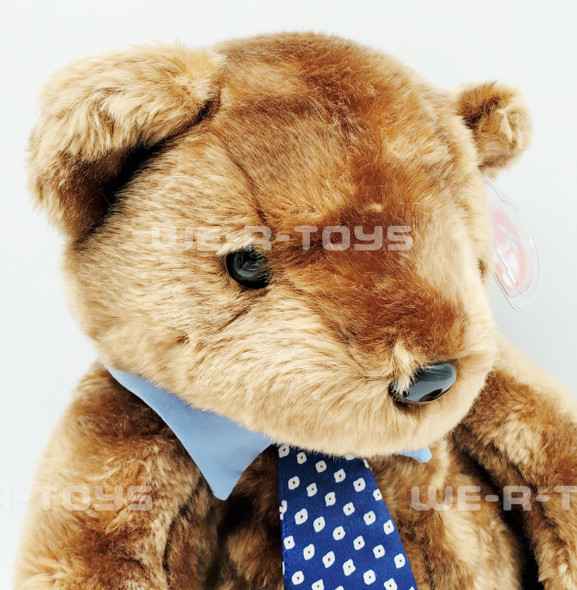 Beanie Babies Ty Beanie Buddy Buddies Hero Brown Bear Plush w/ Tag Necktie