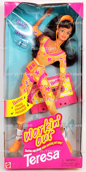 Barbie Workin Out Teresa With Suction Cup Shoes Mattel 1996 No 17318 NRFB