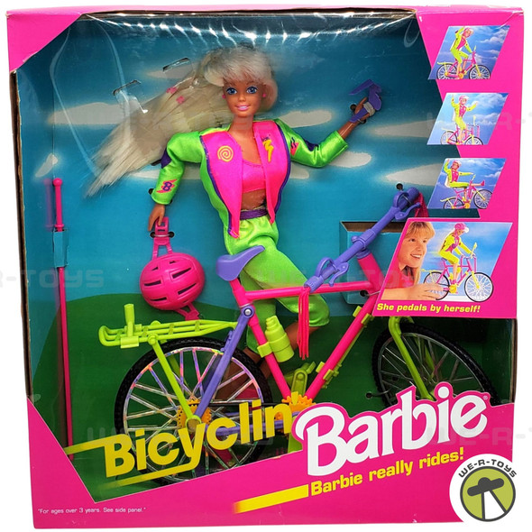 Bicyclin' Barbie Doll Barbie Really Rides 1995 Mattel 11689