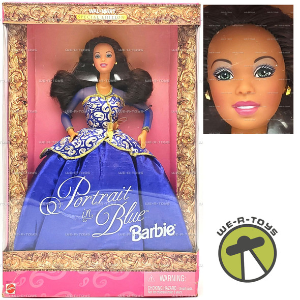 Barbie Portrait in Blue Doll African American Mattel 1997 No 19356