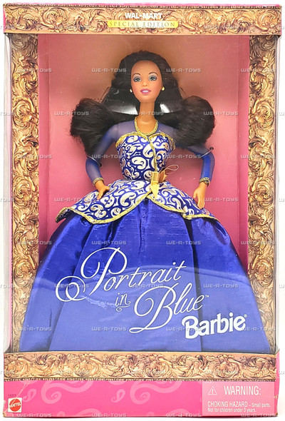 Barbie Portrait in Blue Doll African American Mattel 1997 No 19356