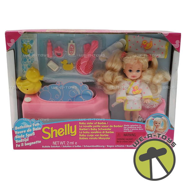 Barbie Shelly Baby Sister of Barbie Doll Bath Time Fun 1995 Mattel #14552