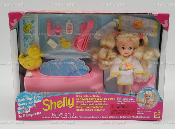 Barbie Shelly Baby Sister of Barbie Doll Bath Time Fun 1995 Mattel #14552
