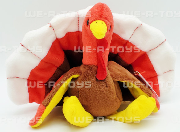 Ty Beanie Baby Gobbles the Turkey Plush Toy 1996 New with Tags